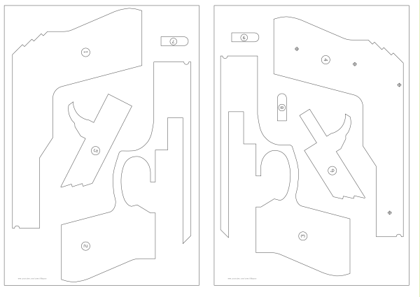 Пистолет ТТ резинкострел чертеж