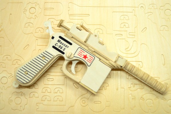 Mauser c96 сборная деревянная модель