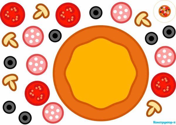 Пицца аппликация для детей