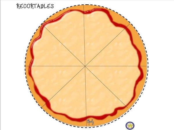 Шаблон пиццы для печати