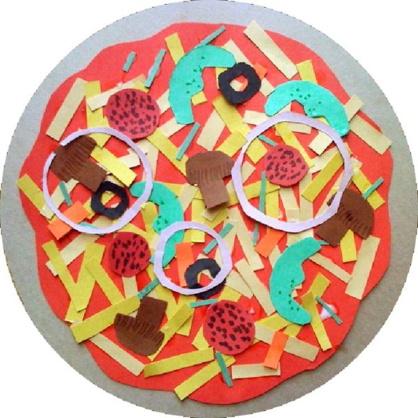 Аппликация на тему еда