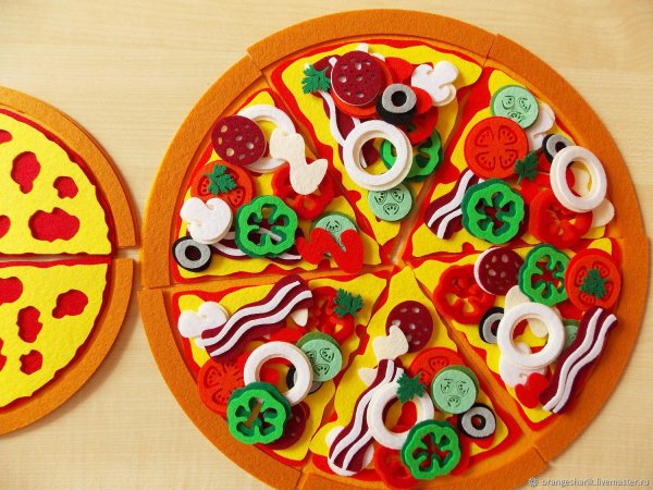 Пицца аппликация для детей