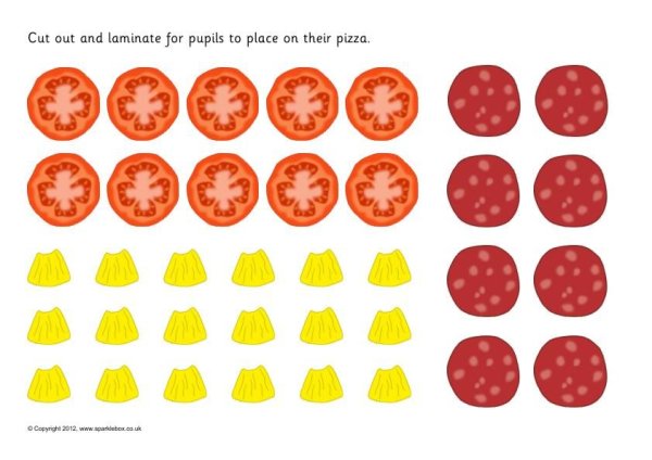 Пицца аппликация заготовка