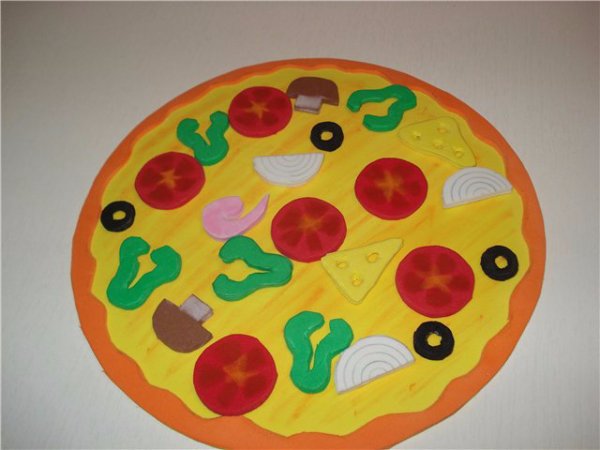 Пицца аппликация для детей