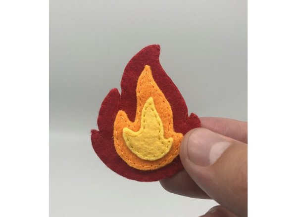 Объемный огонь из фетра