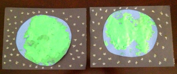 Аппликация на тему Планета земля в средней группе