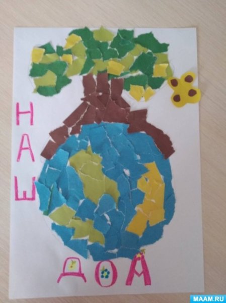 Аппликация на тему экология в старшей группе