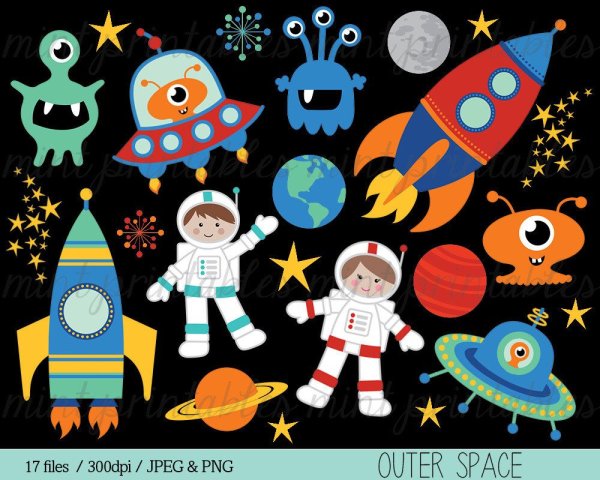 Аппликация космос для детей