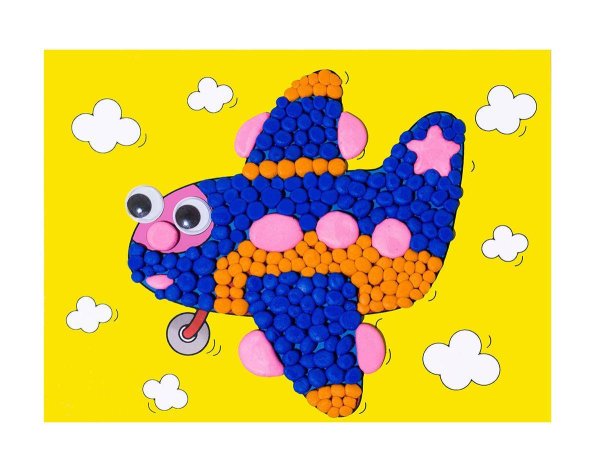 Аппликация из пластилиновых шариков