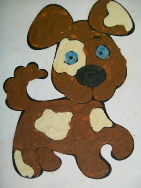 Рисование пластилином животных