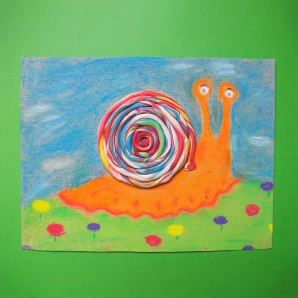 Пластилином на картоне для детей