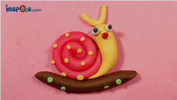 Улитка из пластилина для детей