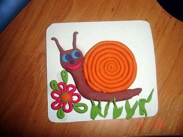 Пластилинография улитка вторая младшая группа