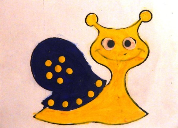 Улитка рисование пластилином