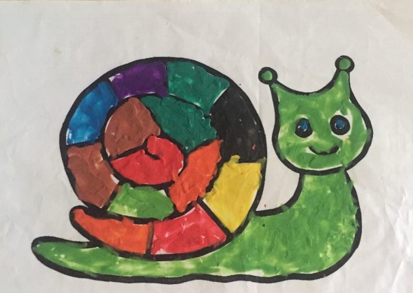 Улитка рисование пластилином