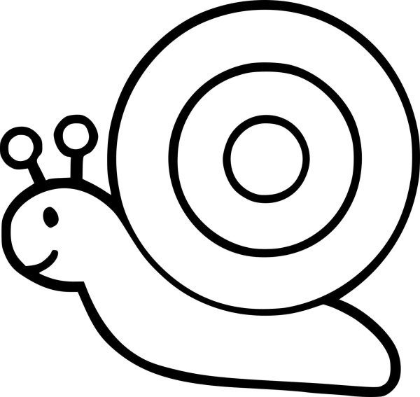 Улитка раскраска для детей