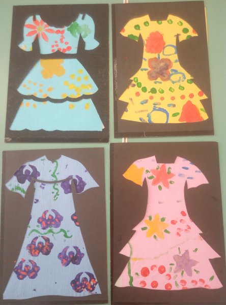 Рисование платья в средней группе