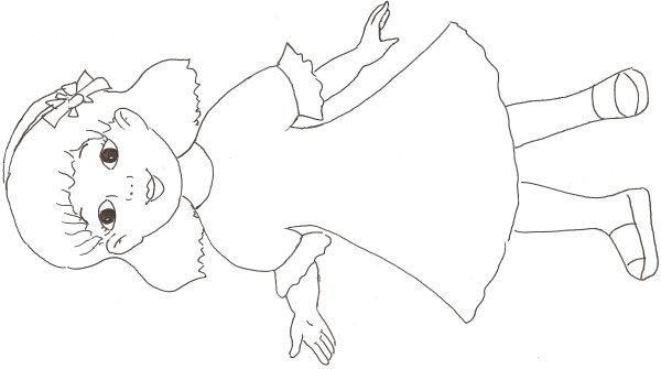 Трафарет куклы