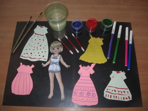 Аппликация платье для куклы