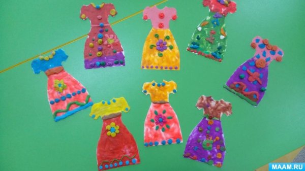 Лепка одежда подготовительная группа
