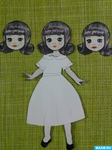 Младшая группа Наряды для куклы Маши рисование
