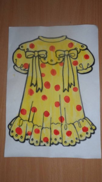 Рисование платья в средней группе