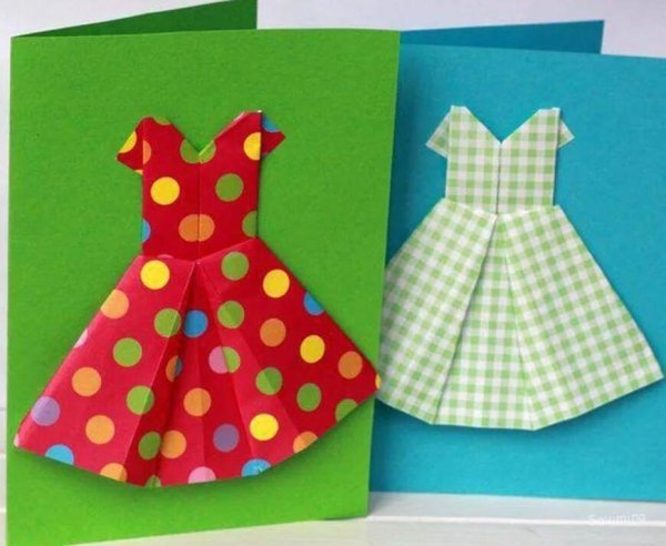 Аппликация платье старшая группа