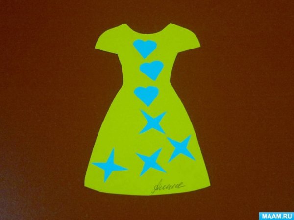 Платье для аппликации в детском саду