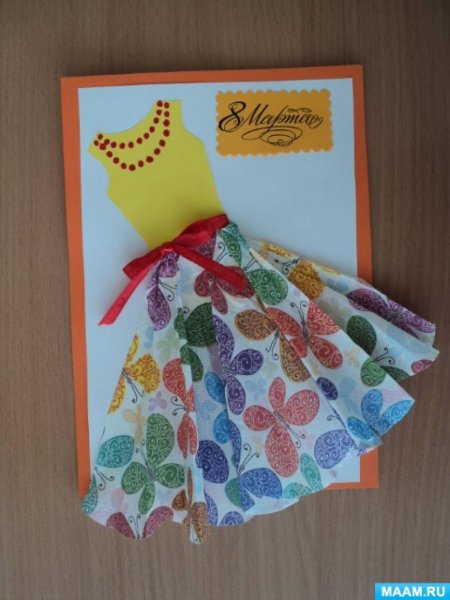 Поделка платье для мамы