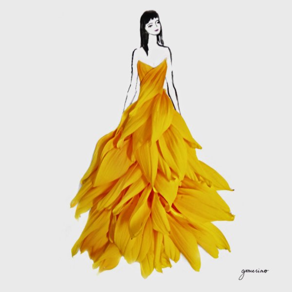 Платье из листьев