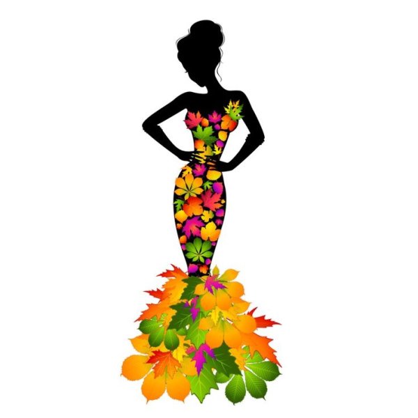 Осенний силуэт девушки