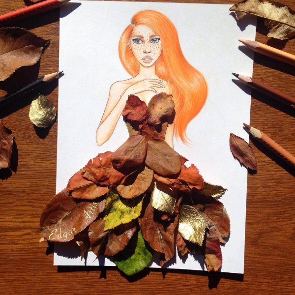 Девушка осень поделка