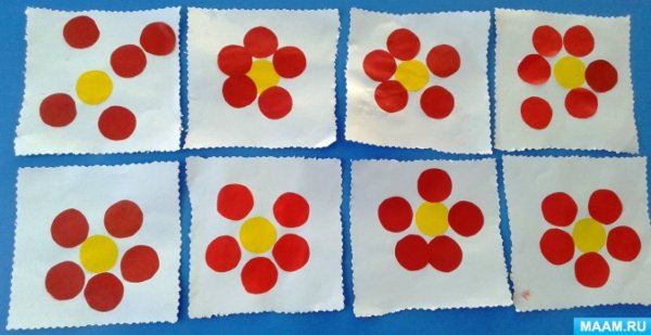 Аппликация украшение платочка в средней группе
