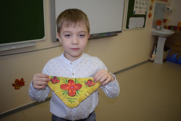 Аппликация платок для мамы