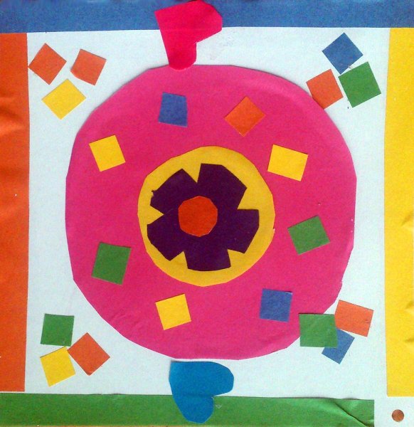 Декоративная аппликация в средней группе
