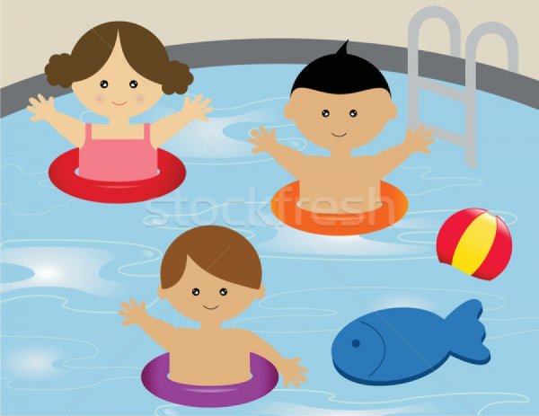 Рисуем бассейн с детьми