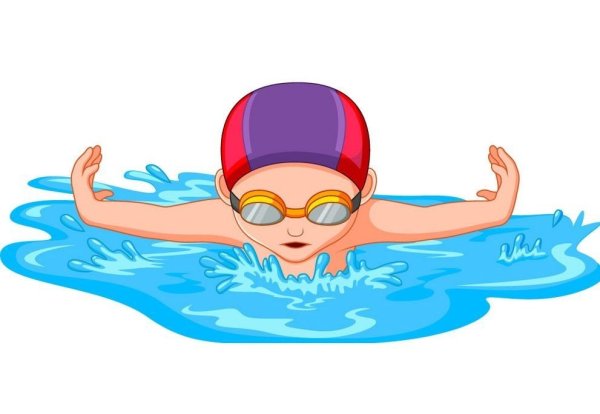 Плавает мультяшка