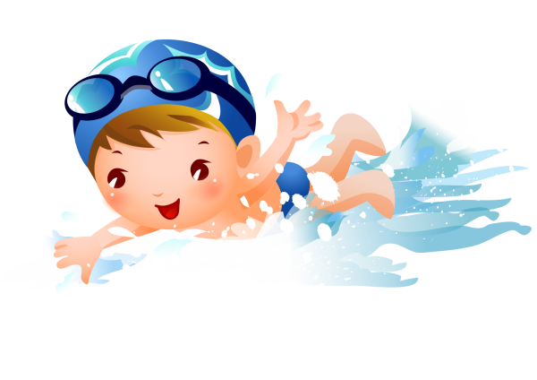 Дети в бассейне мультяшные