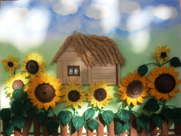 Поделка подсолнух