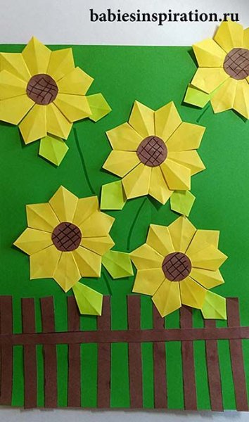 Аппликация подсолнух