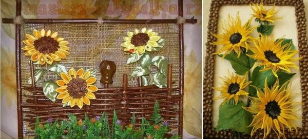 Панно из подсолнухов