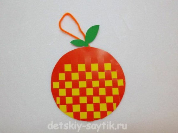 Аппликация плетение из бумажных полос