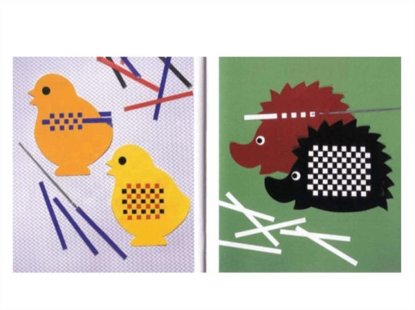 Аппликация плетение из бумажных полос