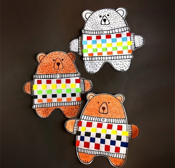 Свитер для медвежонка из бумаги