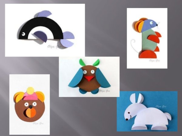 Аппликация из кругов