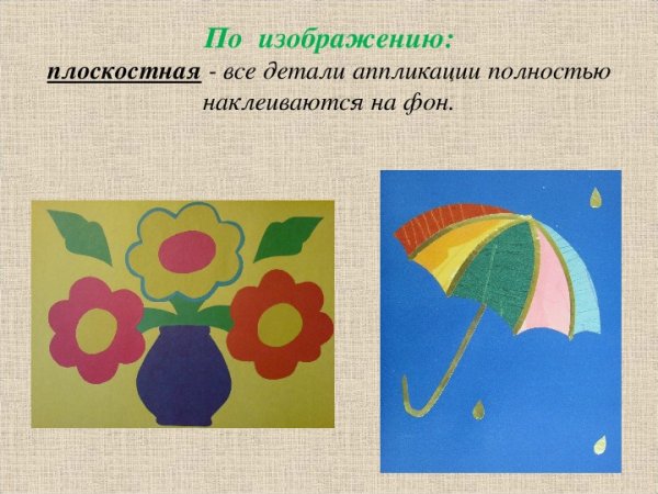 Рисунок с элементами плоскостной аппликации
