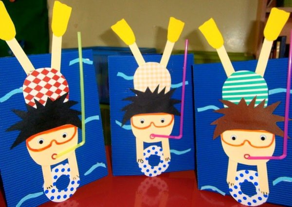 Аппликация пловец