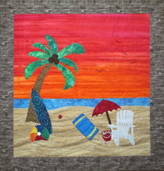 Аппликация море и пляж