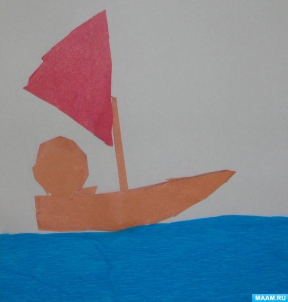 Аппликация по морям по волнам