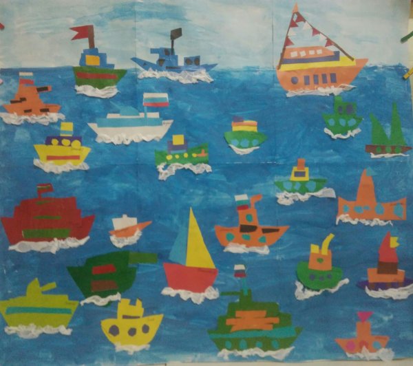 Аппликация корабль